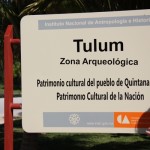 Maya-Tempel von Tulum - Besucherschild