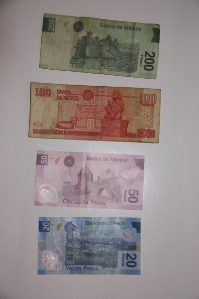 Banknoten Mexikanischer Peso Rückseite