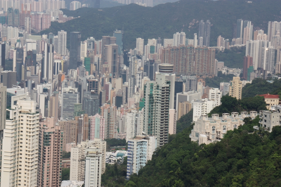 Blick auf die Skyline von Hong Kong