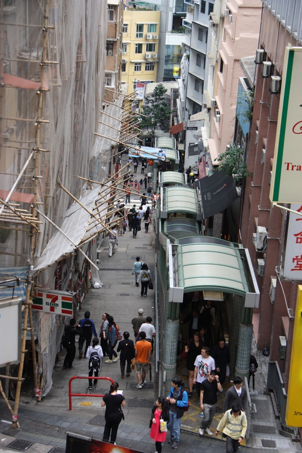 Mid-Level Escalators in Hong Kong