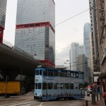 Historische Straßenbahn auf Hongf Kong Island
