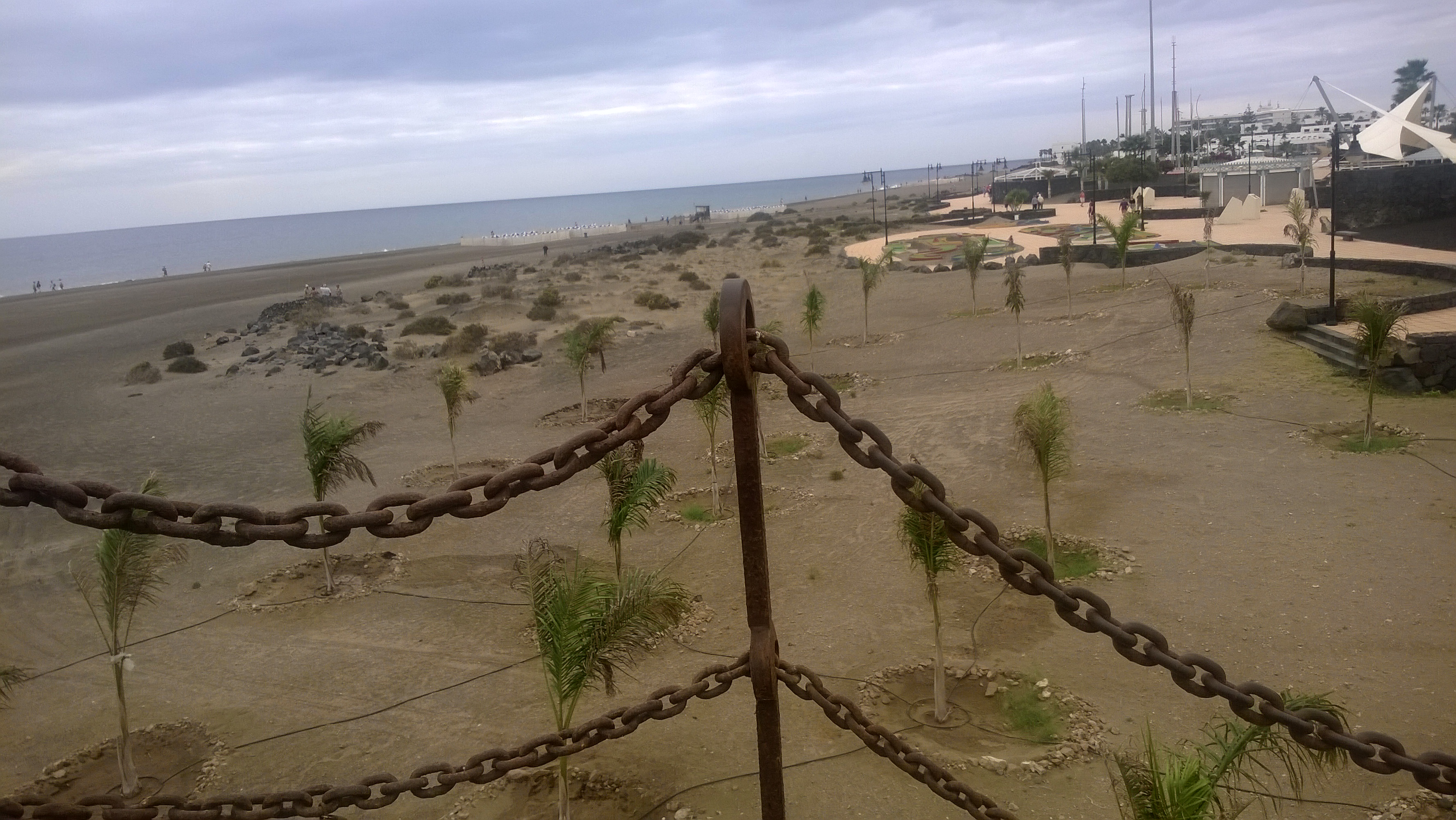 Blick auf den Strand Playa de los Pocillos