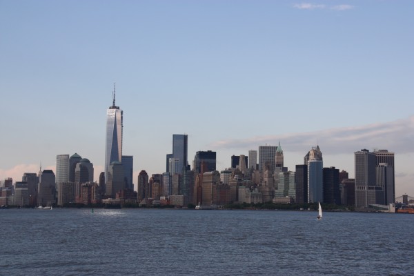 Südspitze Manhattan von Liberty Island