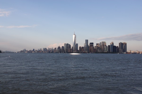 Blick von Liberty Island Richtung Manhattan