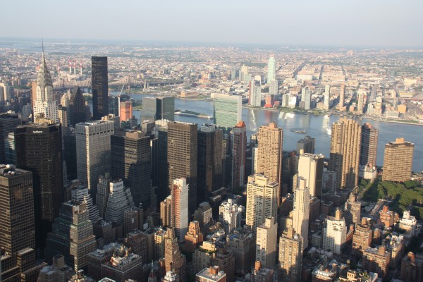 Blick über New York vom Empire State Building