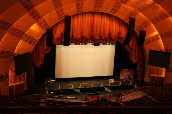 Kongressvorbereitung in der Radio City Music Hall New York