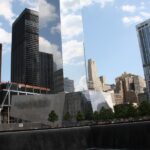 Symbolischer Fußabdruck als Erinnerung an das World Trade Center