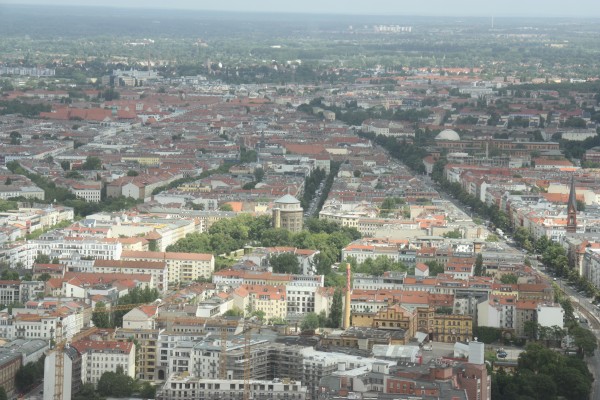 Berlin von oben vom Fernsehturm gesehen