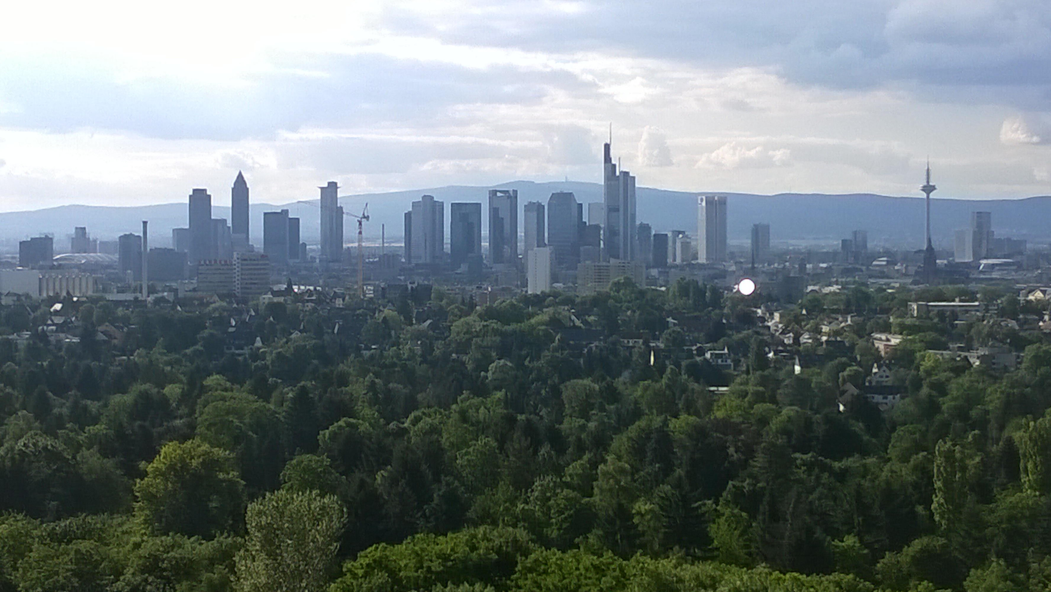 Blick auf die Frankfurter Hochhäuser vom Goetheturm