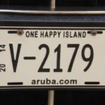 Nummernschild auf Aruba
