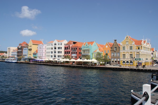 Handelskade in Willemstad auf Curacao