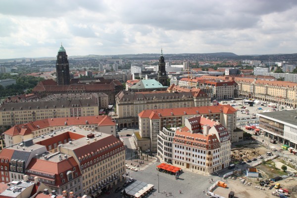 Blick über Dresdner Altstadt