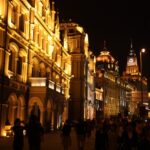 Historische Bauten am Bund bei Nacht