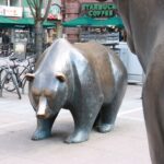 Bär vor der Frankfurter Wertpapierbörse