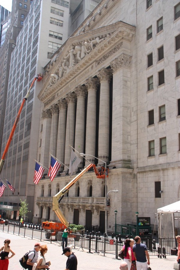 Gebäude der NYSE in der Wall Street