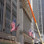 Blick in die Wall Street in New York