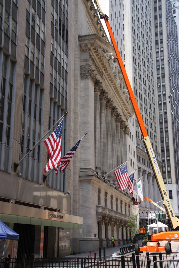 Blick in die Wall Street in New York