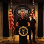 Weißes Haus im Nachrichtenstudio im Madame Tussauds New York