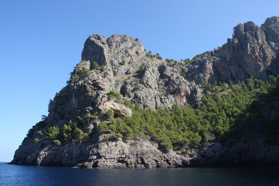 Felsen entlang der Schifffahrt nach Sa Calobra