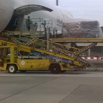 Flugzeugbeladung auf dem Frankfurter Flughafen