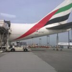 Gestütztes Frachtflugzeug von Emirates