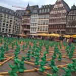 Künstleraktion auf dem Römerberg