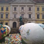 Osternest auf dem Marktplatz in Lauingen